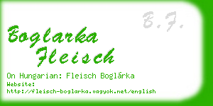 boglarka fleisch business card